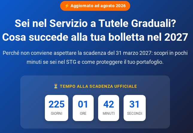 Sei nel Servizio a Tutele Graduali?Cosa succede alla tua bolletta nel 2027